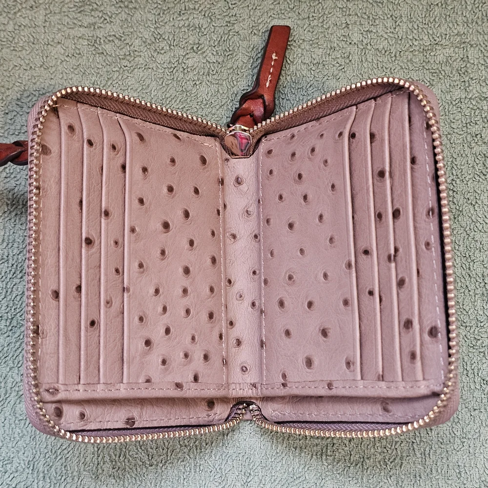 Dooney & Bourke Tan Ostrich-Print Wallet - Picture 4 of 7
